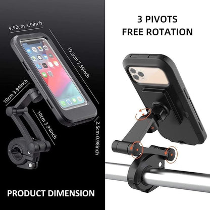 Universal 360 Rotation Bike Waterproof Mobile Phone Holder