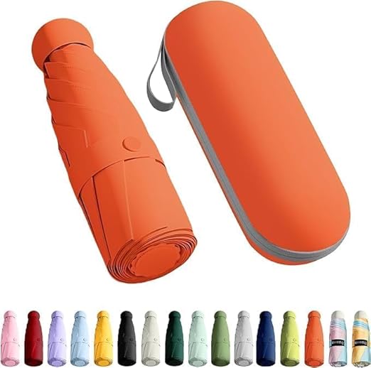 Folding Compact Umbrella With Case