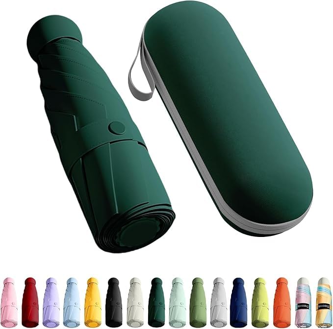 Folding Compact Umbrella With Case