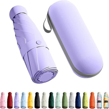 Folding Compact Umbrella With Case