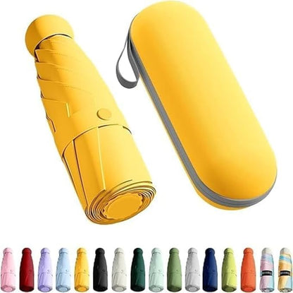 Folding Compact Umbrella With Case