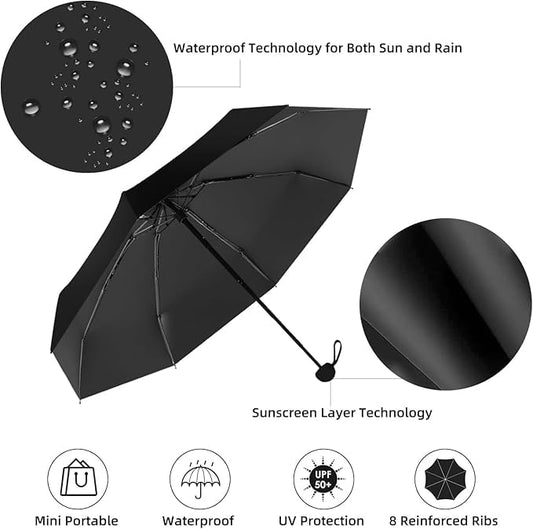 Folding Compact Umbrella With Case
