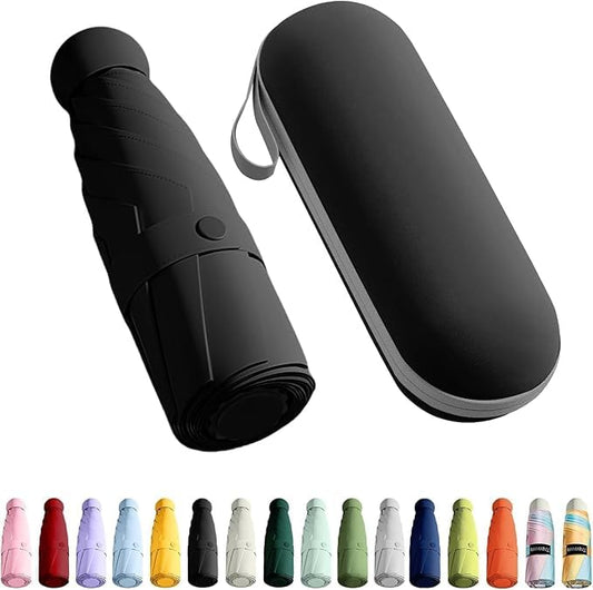 Folding Compact Umbrella With Case
